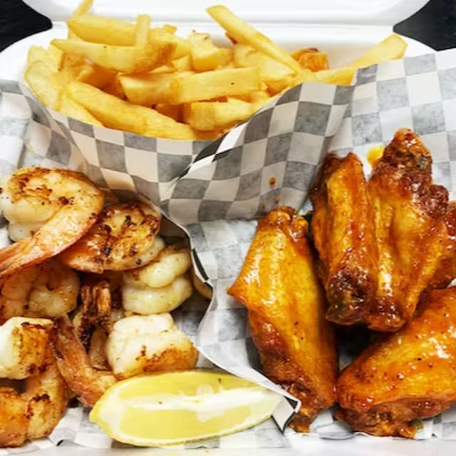 5 Wing & 8 Shrimp Combo.
